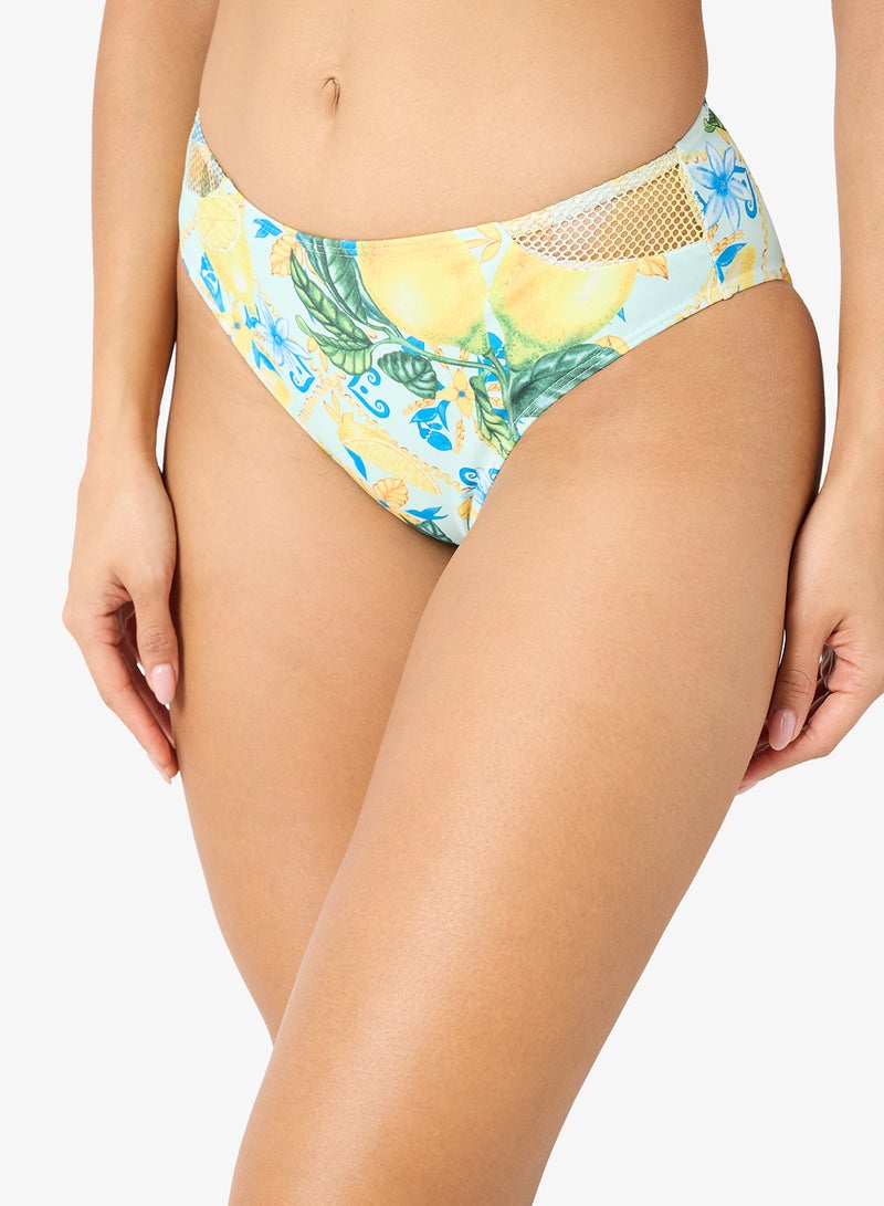 جينجر طقم بيكيني من  قطع بنقشة الزهور وتنورة غير متماثلة - Image 4